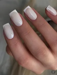 ホワイト フレンチネイルチップ 24個入り