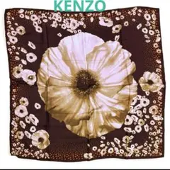 希少 KENZO ケンゾー　花柄　シルクスカーフ　ストール　大判　マフラー　美品