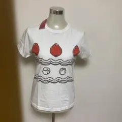 OJICO Tシャツ 半袖 いちご柄 ホワイト 男女兼用Sサイズのサムネイル