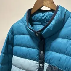 Eddie Bauer エディバウアー　ダウンジャケット　ハーフボタン　ブルーのサムネイル