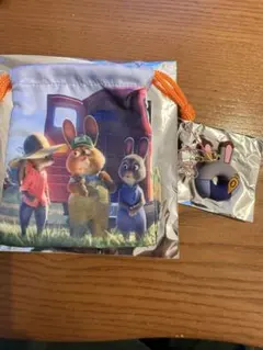 ディズニーストア ズートピア シークレット ストラップ 巾着 ジュディ 2点