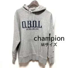 【美品】Champion チャンピオンパーカー M グレー　バスケット