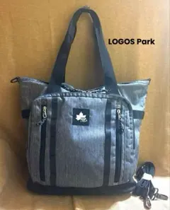 (未使用)LOGOS トートバッグ 2wayショルダーブラック大容量ロゴスパークのサムネイル