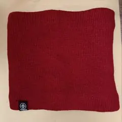 ふわふわネックウォーマー ワインレッド色