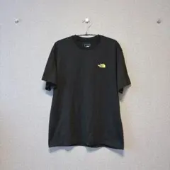 THE NORTH FACEノースフェイス イエローロゴ L 半袖 Tシャツ 黒