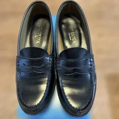 HARUTA コイン ローファー 24cm ブラック