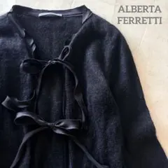 NO.5-165ALBERTA FERRETTI モヘアシルクリボンカーディガンのサムネイル