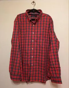 新品未使用 NAUTICA ノーティカ 長袖シャツ チェック 赤 メンズ 3L