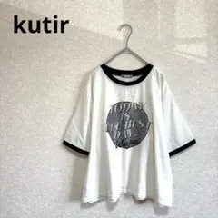 kutir クティール サークルロゴリンガーTシャツ オーバーサイズ 白 Fのサムネイル