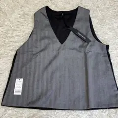 【新品タグ付き】mizuiroind チェックVネックリバーシブルベストのサムネイル
