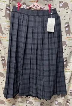【大きいサイズ】 プリーツスカート グレー系チェック