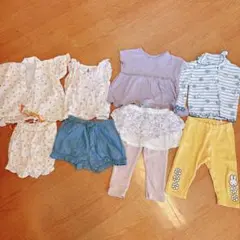 期間限定【美品8点】80 女の子　甚平　ミッフィ　春夏秋服　ティシャツ