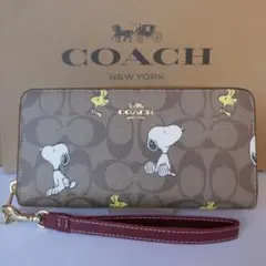 新品 COACH コーチ長財布 スヌーピー ウッドストック レディースCE705のサムネイル