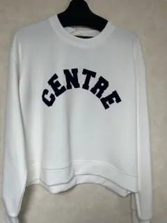 【新品】ホワイト クルーネック ロゴ入り　ダンボールニット