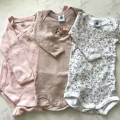美品✨プチバトー長袖シャツ肌着3枚セット フランス製　オーガニックコットン
