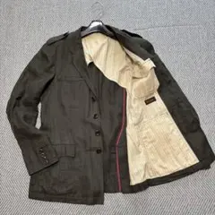 PaulSmith リネン100% テーラードジャケット グリーン カーキ L