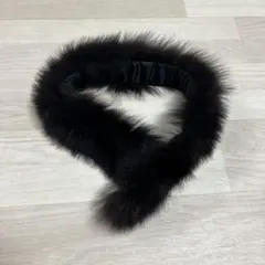 フェイクファー　マフラー　茶色