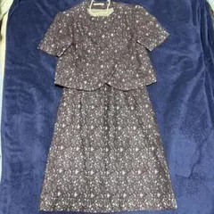 銀座松屋　総レース濃い紫の2ピース