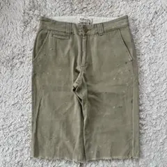 レミレリーフ/チノハーフパンツ/ダメージ/ペンキ加工のサムネイル