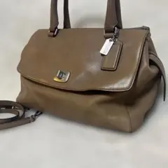 希少COACH 2way トートバック ターンロック レガシー ハーパー 美品 