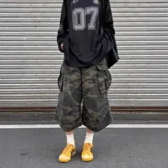 【新品未使用】迷彩カーゴデニムショーツ　y2k opinion ストリートコーデ