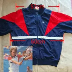 ×12】80s アディダス ATP トラックトップ トレフォイル ロゴ刺繍