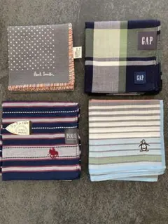 【ハンカチまとめ売り4枚セット】ポールスミス　GAP POLO マンシングウェアのサムネイル
