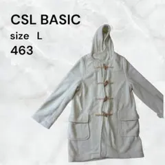 CSL BASIC ダッフルコート ホワイト Lサイズアイボリー フード付きのサムネイル