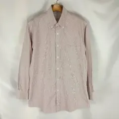 HERMES エルメス チェックシャツ マルチ ピンク セリエボタン 41 16