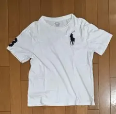 ポロラルフローレン ホワイト Tシャツ ビックポニー　美品　短丈　白