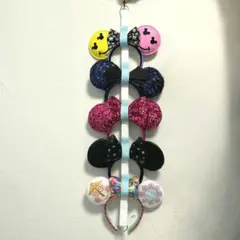 #26 壁掛け カチューシャ収納ベルト　カチューシャホルダー　リボン　ディズニー