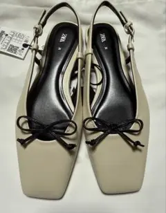 ZARA ザラベージュ スリングバックサンダル 36 サイズ☆新品☆