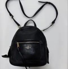 【美品】COACH コーチ ミニリュック レザー ブラック ゴールド金具のサムネイル