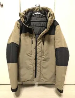 HALHAM カーキ・黒 フード付き中綿防風ジャケット　XL