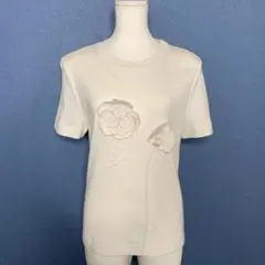鑑定済☆ 美品 CHANEL ココマーク ココビーチ ニット 半袖 5S311 