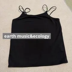 earth music&ecology ブラックキャミソール M 黒　キャミ　夏のサムネイル