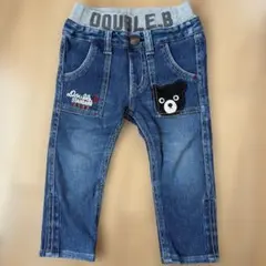 DOUBLE.B デニムパンツ クマ刺繍