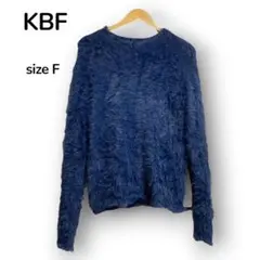 KBF フェザーヤーンクルーネックニット F ブルー 上品のサムネイル