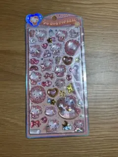 正規品　サンリオ うるちゅるポップシール ハローキティ　赤　ベビー