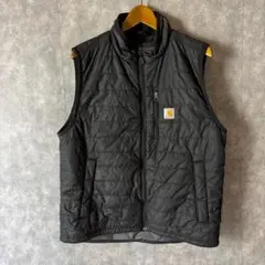 Carhartt 中綿ナイロンベスト L ブラック 黒ブラック ワークメンズ古着