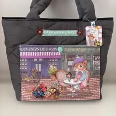 ハンドメイド 巾着トートバッグ ジョリーフルール コラコラ メゾンド