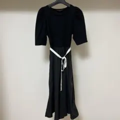 【美品】To b. by agnès b. ワンピース 黒　リボンのサムネイル