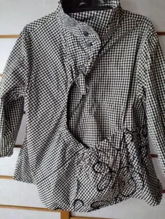 ギンガムチェック 長袖シャツ七分丈