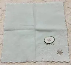 TOCCA タオルハンカチ ライトブルー 花柄刺繍のサムネイル