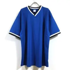 新品 ドライ ビッグシルエット ゲーム シャツ メンズ ブルー XL
