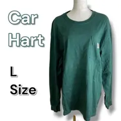 Carhartt 長袖 ポケットTシャツ グリーン Lサイズのサムネイル