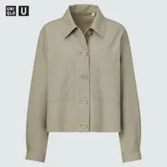 UNIQLO U オーバーサイズジャケット シャツジャケット カーキ アウター