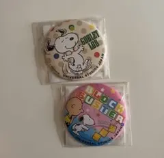 USJ限定　スヌーピー　缶バッチ　2個セット
