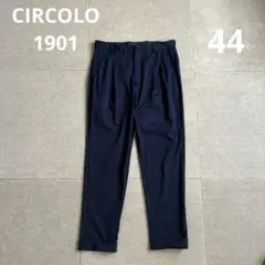 CIRCOLO 1901 コットンジャージー タックパンツ 44 ネイビー