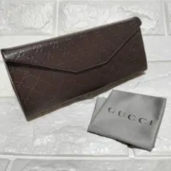 新品GUCCIグッチ純正品メガネケースＬ サングラス ポーチ ペンケース 眼鏡